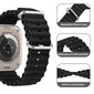 iWear S1 soonega pehme silikoonist 20 mm rihm Apple Watchile 49 mm / 45 mm / 44 mm / 42 mm must hind ja info | Nutikellade ja nutivõrude tarvikud | kaup24.ee