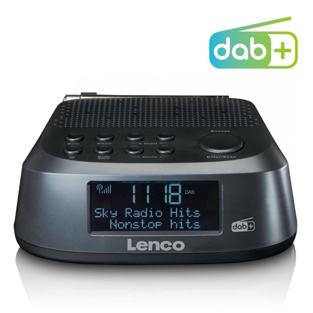 Lenco CR-605BK raadio äratuskell FM ja DAB+ raadioga цена и информация | Raadiod ja äratuskellad | kaup24.ee