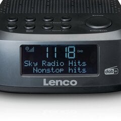 Будильник Lenco CR-605BK с радиоприемником FM и DAB+ цена и информация | Радиоприемники и будильники | kaup24.ee