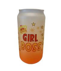 Стеклянный стакан в виде пивной банки "Girl BOSS!", 500 мл цена и информация | Стаканы, фужеры, кувшины | kaup24.ee