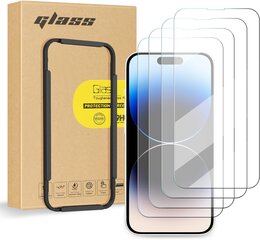 Fyy 4 Tükki Karastatud Klaasi Koos Aplikaatoriga Iphone 14 Pro 6.1" Jaoks hind ja info | Ekraani kaitsekiled | kaup24.ee