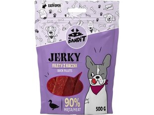 Mr. Bandit Jerky с филе утки, 500 гр цена и информация | Лакомства для собак | kaup24.ee