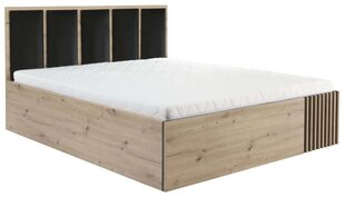 Кровать Halmar Cali C16, 160x200 см, коричневая/черная цена и информация | Кровати | kaup24.ee