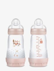 Imikute pudelikomplekt Mam Easy Start Anti-Colic, roosa, 0 kuu+, 260 ml, 2 tk. hind ja info | Lutipudelid ja aksessuaarid | kaup24.ee