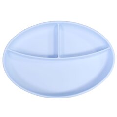 Силиконовая пластина ТРИ 2 овала голубая цена и информация | Детская посуда, контейнеры для молока и еды | kaup24.ee