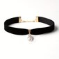 'Pearl Choker Velvet kaelakee Reguleeritav must kaelakee naistele' hind ja info | Kaelakeed | kaup24.ee