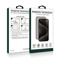 LCD kaitsev karastatud klaas 2.5D Privacy Perfectionists Apple iPhone 12 mini must hind ja info | Ekraani kaitsekiled | kaup24.ee