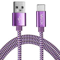 USB - USB-C kaabel lilla 1,5m VA0146 Vayox цена и информация | Кабели для телефонов | kaup24.ee