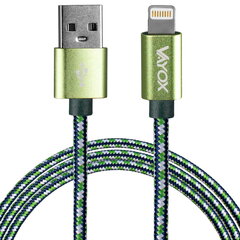 USB - piksekaabel roheline 1.5m VA0147 Vayox hind ja info | Mobiiltelefonide kaablid | kaup24.ee