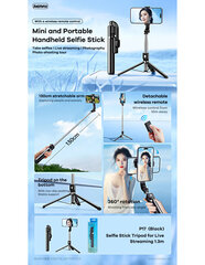 REMAX P17 Selfie Stick statiivi telefonihoidja otseülekandeks hind ja info | Mobiiltelefonide hoidjad | kaup24.ee