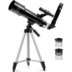 Teleskoop astronoomiline refraktor planeetide vaatlemiseks, Uniprodo UNI_TELESCOPE_031, 400 mm., läbimõõt 70 mm. hind ja info | Mikroskoobid ja teleskoobid | kaup24.ee