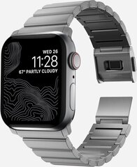 Kellarihm Nomad Titanium Band Apple Watch 42/44/45mm, hõbedane hind ja info | Nutikellade ja nutivõrude tarvikud | kaup24.ee