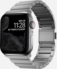 Kellarihm Nomad Titanium Band Apple Watch 42/44/45mm, hõbedane hind ja info | Nutikellade ja nutivõrude tarvikud | kaup24.ee