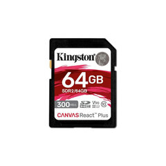 Карта памяти микро-SD с адаптером Kingston SDR2/64GB 64 Гб 8K Ultra HD SDXC UHS-II цена и информация | Карты памяти | kaup24.ee