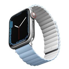 UNIQ pasek Revix Apple Watch Series 4|5|6|7|8|SE|SE2|Ultra 42|44|45|49mm. Reversible Magnetic biały-niebieski|white-blue цена и информация | Аксессуары для смарт-часов и браслетов | kaup24.ee