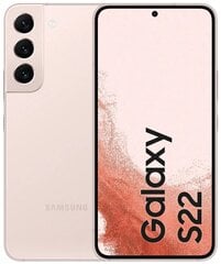 Samsung Galaxy S22 5G 8/128GB Dual SIM, Pink Gold SM-S901BID цена и информация | Мобильные телефоны | kaup24.ee