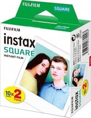 Пленка для моментальных фотоаппаратов FUJIFILM Instax Square Glossy, 2x10шт. цена и информация | Аксессуары для фотоаппаратов | kaup24.ee