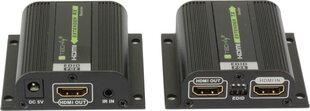 Удлинитель HDMI Techly HDMI Cat6/6a/7 RJ45 40 м EDID, с IR, POE/POC цена и информация | Аксессуары для фотоаппаратов | kaup24.ee