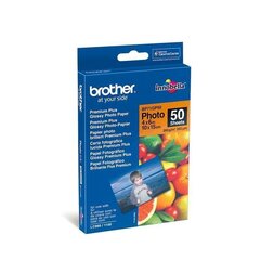 brother premium glossy photo paper, bp71gp50, фотобумага, глянцевая, белая, 10x15 см, 4x6", 260 г/м2, 50 шт, струйная цена и информация | Аксессуары для фотоаппаратов | kaup24.ee