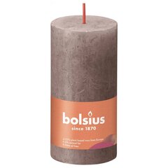 Bolsius sammasküünlad Shine 8 tk 100x50 mm pruunikashall hind ja info | Küünlad, küünlajalad | kaup24.ee