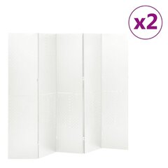 5 paneeliga ruumijagaja 2 tk, valge, 200 x 180 cm, teras, цена и информация | Мобильные стенки | kaup24.ee