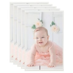 332155 Photo Frames Collage 5 pcs for Table Silver 10x15cm MDF цена и информация | Рамки, фотоальбомы | kaup24.ee