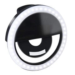 Elight CL1 Портативный для путешествий LED кольцо подсветка с фиксауией на телефон для идеального Selfie Черный цена и информация | Осветительное оборудование для фотосъемок | kaup24.ee