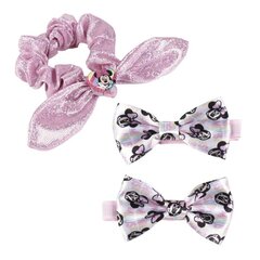 Juukseaksessuaaride komplekt Minnie Mouse, 3 tk, roosa hind ja info | Juuste aksessuaarid | kaup24.ee