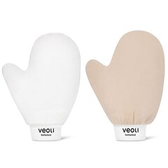 Набор Veoli Botanica: Отшелушивающая перчатка для тела I Glove Peel +I Glove Tan перчатка для нанесения бронзирующих продуктов цена и информация | Масла, гели для душа | kaup24.ee