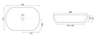 Rea Cleo Black Mat countertop valamu hind ja info | Kraanikausid, valamud | kaup24.ee