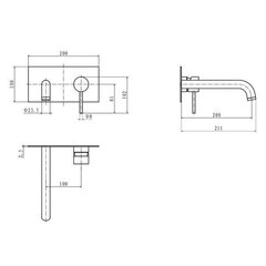 Valamusegisti varjatud Silla S-1095B black цена и информация | Смесители | kaup24.ee