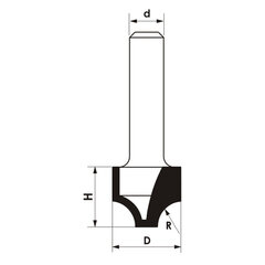 GLOBUS Dekoratiivfrees Z2 R2,8 D8 S8 mm / PREMIUM hind ja info | Freesid | kaup24.ee