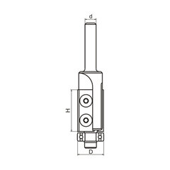 GLOBUS Фреза со сменными пластинами Z2 D19 I40 S8 мм / + подшипник цена и информация | Фрезы | kaup24.ee