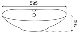 Valamu Kerra KR139 hind ja info | Kraanikausid, valamud | kaup24.ee