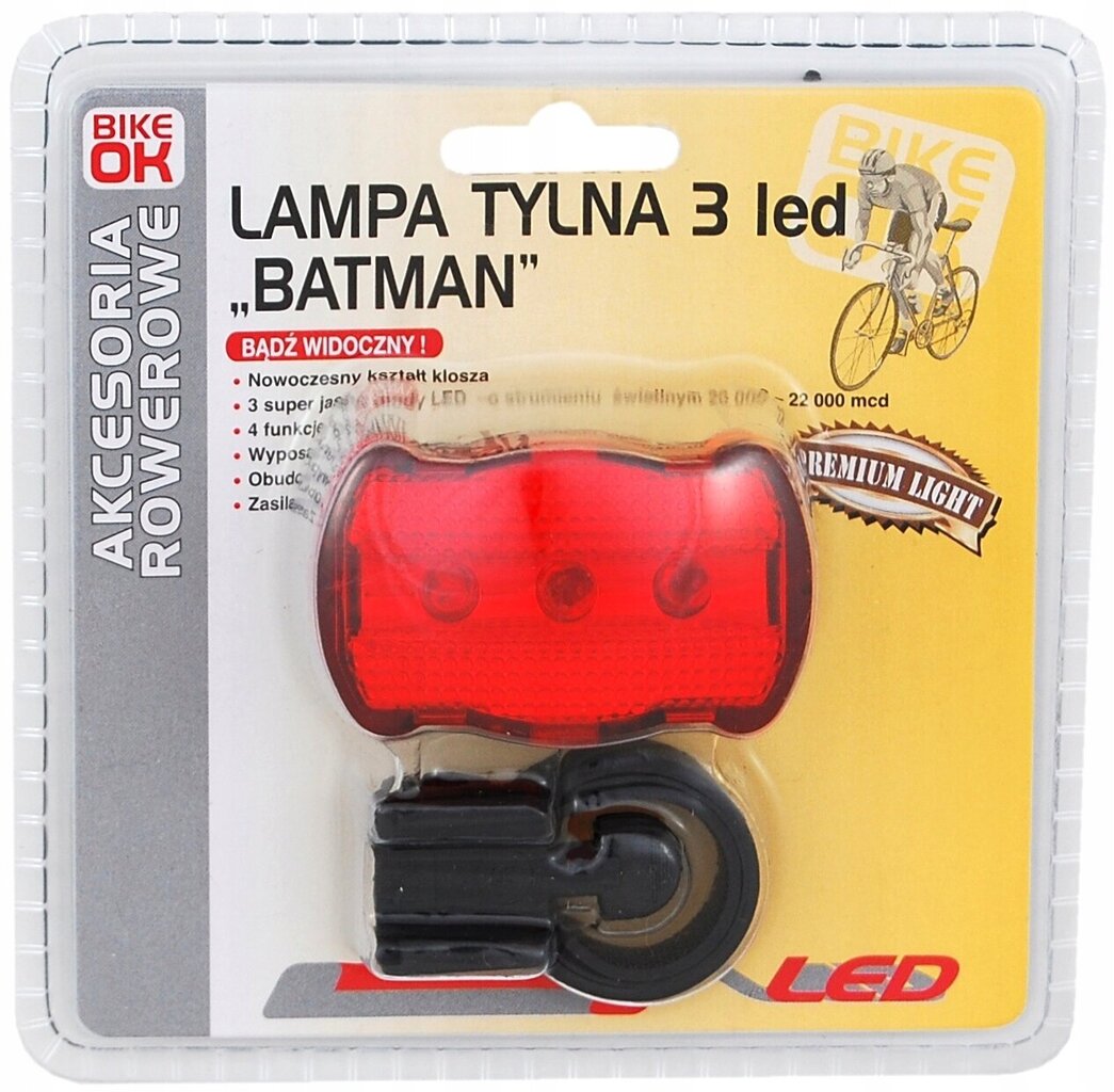 Jalgratta tagaistme lamp batman 5 LED hind ja info | Jalgratta tuled ja helkurid | kaup24.ee