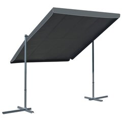 varikatus eemaldatava katusega 350 x 250 x 225 cm antratsiit цена и информация | Беседки, навесы, тенты | kaup24.ee