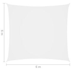 oxford-kangast päikesepuri, kandiline, 6 x 6 m, valge цена и информация | Зонты, маркизы, стойки | kaup24.ee