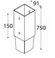 Kolonni aluse ajamiga ankur 90x90x750 mm цена и информация | Aiad ja tarvikud | kaup24.ee