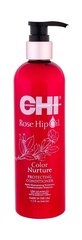 Кондиционер для волос с кератином и розовым маслом CHI Rose Hip Oil Color Nurture Protecting, 340 мл цена и информация | Бальзамы, кондиционеры | kaup24.ee