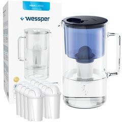 Кувшин Wessper AquaClassic D2 синий + 10 фильтра Wessper AquaClassic в комплекте цена и информация | Фильтры для воды | kaup24.ee