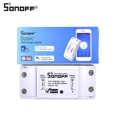 Sonoff 1-kanaliline nutirelee WiFi - 230VAC 2200W hind ja info | Valvesüsteemid, kontrollerid | kaup24.ee