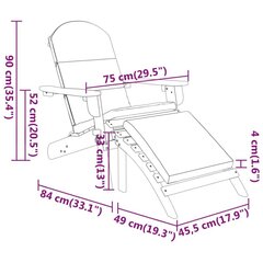 Adirondack aiatool jalatoega, akaatsiapuit цена и информация | Садовые стулья, кресла, пуфы | kaup24.ee