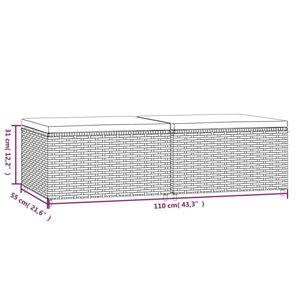 aia jalapingid istmepatjadega 2 tk, hall, polürotang цена и информация | Aiatoolid | kaup24.ee