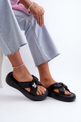 Mustad naiste nahast platvorm-sandaalid GOE NN2N4110 31492-21 hind ja info | Naiste plätud ja sussid | kaup24.ee