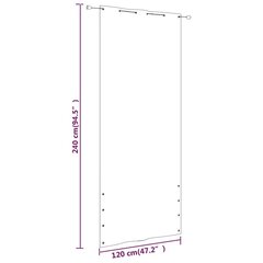 rõdusirm, sinine ja valge, 120 x 240 cm, Oxfordi kangas hind ja info | Päikesevarjud, markiisid ja alused | kaup24.ee