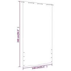 rõdusirm, kollane ja oranž, 140 x 240 cm, Oxfordi kangas hind ja info | Päikesevarjud, markiisid ja alused | kaup24.ee