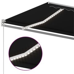 automaatne varikatus LED, tuuleandur 6 x 3,5 m antratsiit цена и информация | Зонты, маркизы, стойки | kaup24.ee