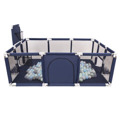 Квадратный манеж Selonis Square Play Pen Filed с 400 мячами, синий: черный/белый/красный/голубой цена и информация | Манежи для детей | kaup24.ee