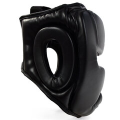 Боксерский шлем для взрослых Profight 705 PU, черный цена и информация | Боевые искусства | kaup24.ee