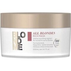 Питательная маска для волос Schwarzkopf Professional Blond Me All Blondes Rich 200 мл цена и информация | Маски, масла, сыворотки | kaup24.ee